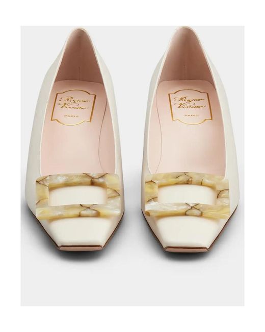 Roger Vivier Natural Belle Vivier Motherpearl High Heels