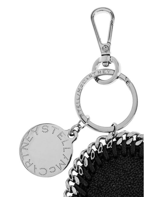 Stella McCartney Black Heart-Charm Chain-Link Keyring