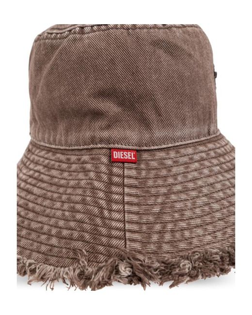 DIESEL Brown C-Bucket-Utlt Logo Embroidered Bucket Hat