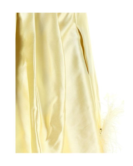Self-Portrait Yellow Backless Dress