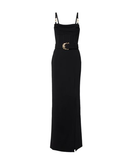 Rebecca Vallance Black Lucine Belted Gown