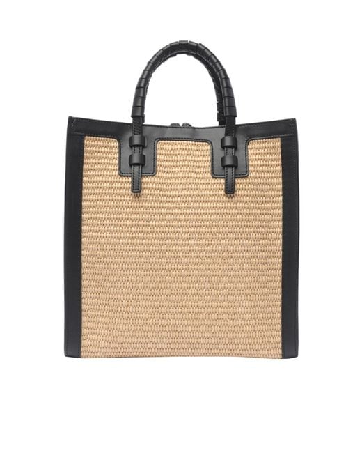 Casadei Black Baurivage Woven Top Handle Bag