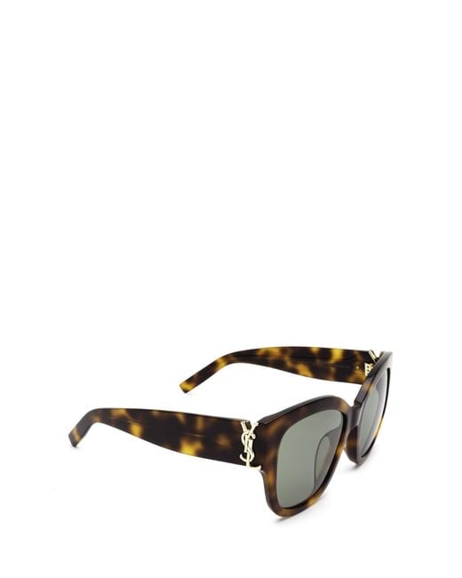 Saint Laurent Metallic Eyewear Square Frame Sunglasses