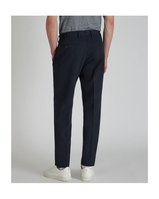 Incotex Blue Pleat-Detailed Trousers for men
