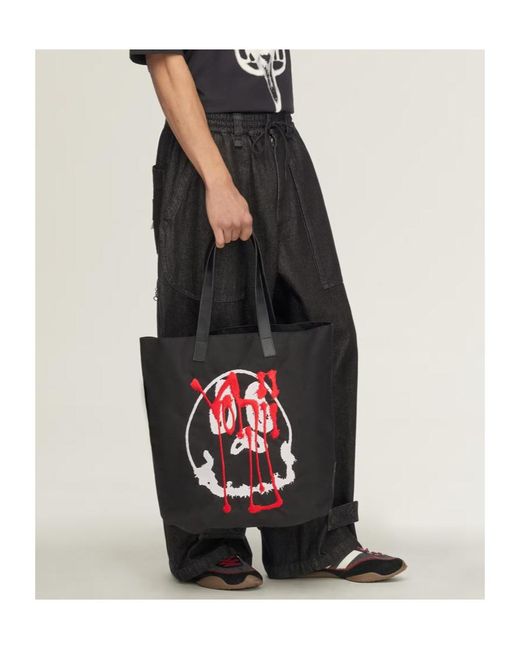 Y-3 Black Chito Graphic Tote for men