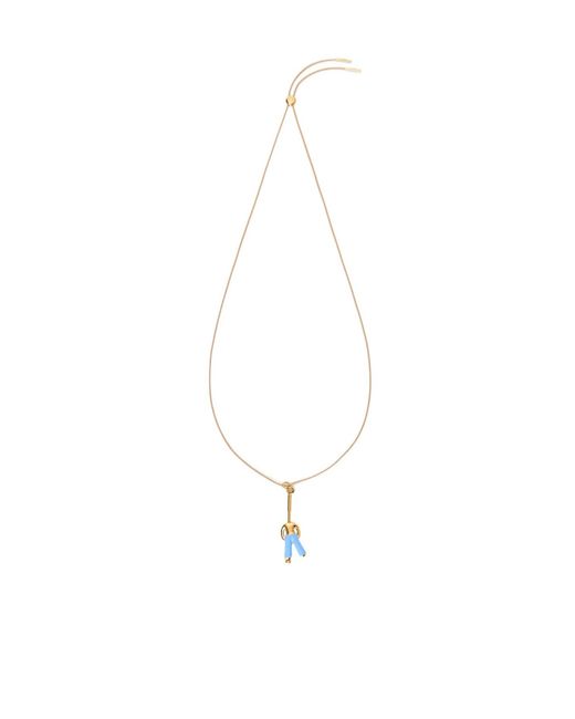 Loewe White Standing Acrobat Necklace
