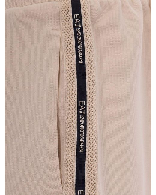 EA7 Natural Mesh Panel Shorts for men