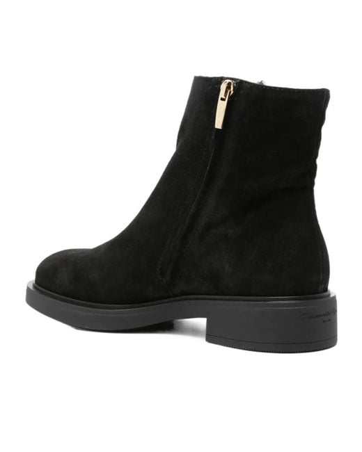 Gianvito Rossi Black Shearling-Lining Suede Boots
