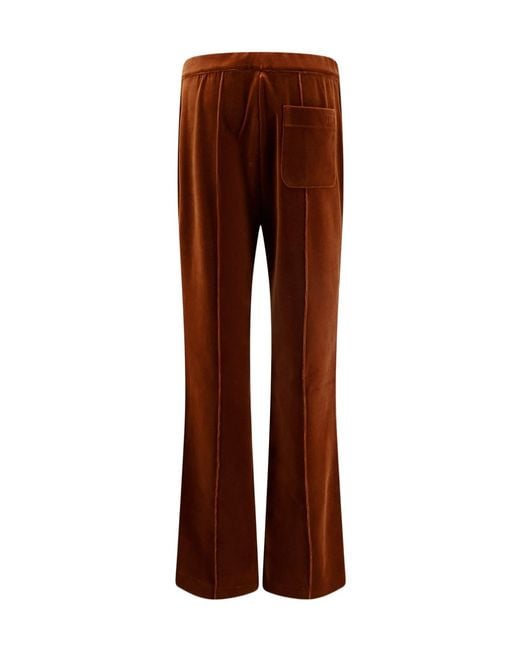 Tom Ford Brown Elasticated Waistband Velvet Trousers
