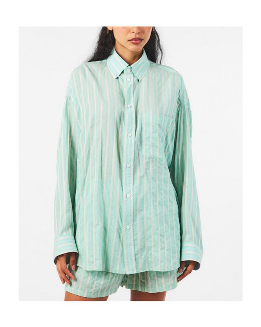 Balenciaga Blue Classic Striped Shirt