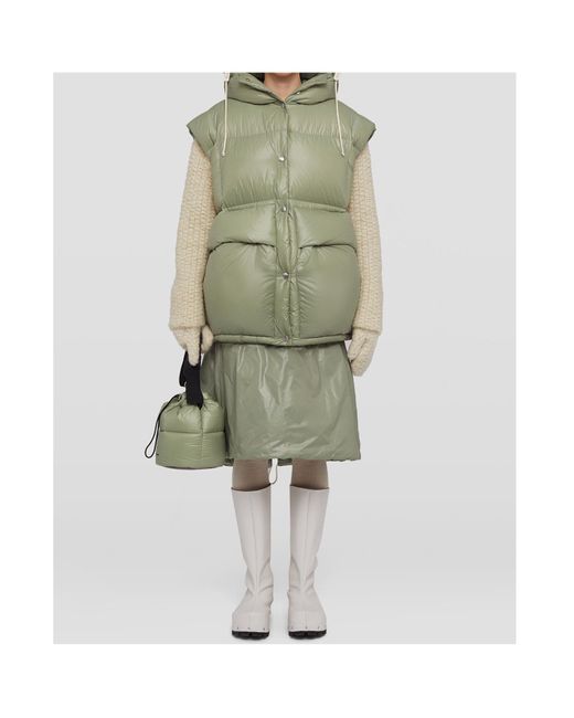 Jil Sander Green Down Skirt