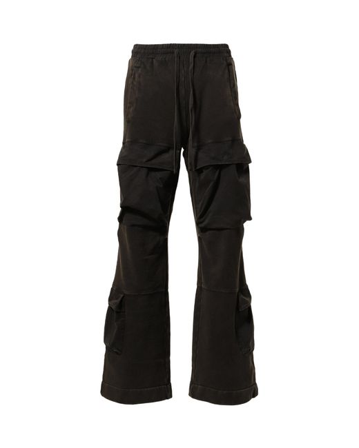 Entire studios Black Utility Wide-Leg Cargo Track Trousers for men