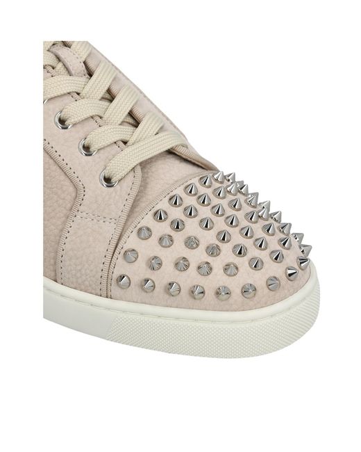 Christian Louboutin Brown Stud-Embellished Sneakers for men