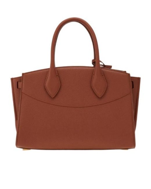 Ferragamo Brown New Ferragamo Studio Soft Bag (M)