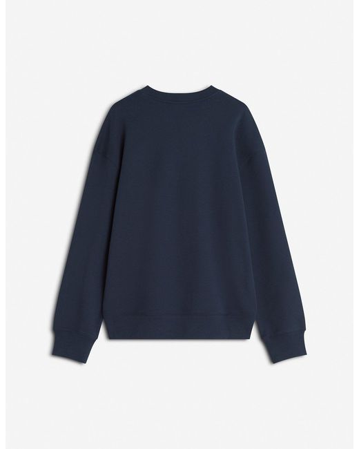 Maison Kitsuné Blue Maison Kitsuné Fox Head Crewneck Sweatshirt for men