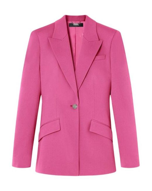 Versace Pink Single-Breasted Tailored Blazer