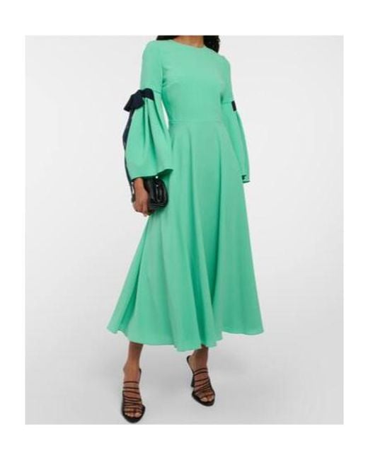 Roksanda Green Perdita Crepe Midi Dress