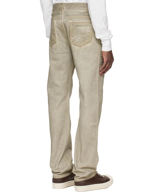 Rick Owens Natural Straight Leg Jeans for men
