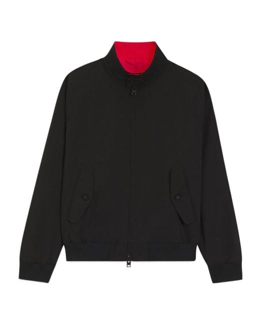 Boss Black Stand-Up Collar Button-Down Bomber Casual Jacket for men