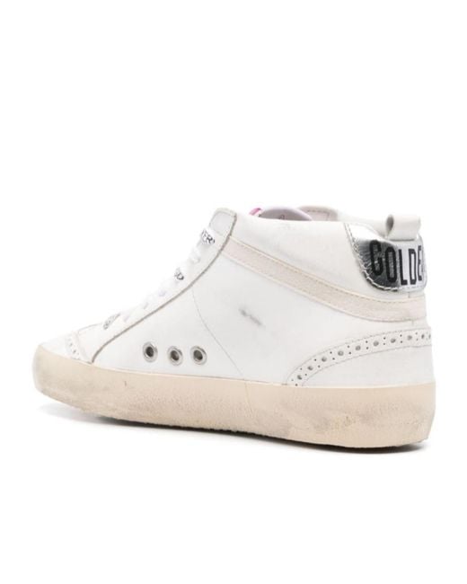 Golden Goose Deluxe Brand Natural Midstar Star Glittered Sneakers