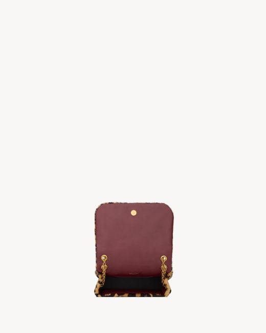 Saint Laurent White Jamie 4.3 Animal Patterned Mini Shoulder Bag