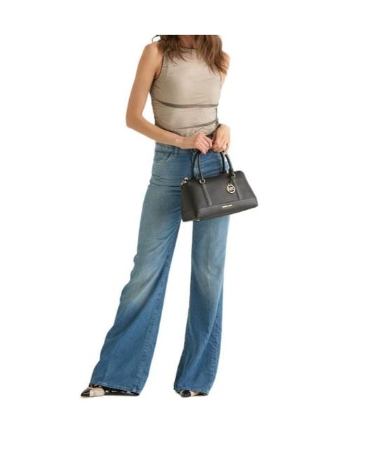 Patrizia Pepe Blue Ruched Tank Top