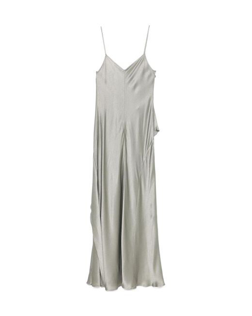 Antonelli Gray V-Neck Layered Dress