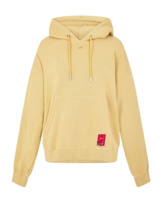 Off-White c/o Virgil Abloh Yellow Printed Sweatshirt for men