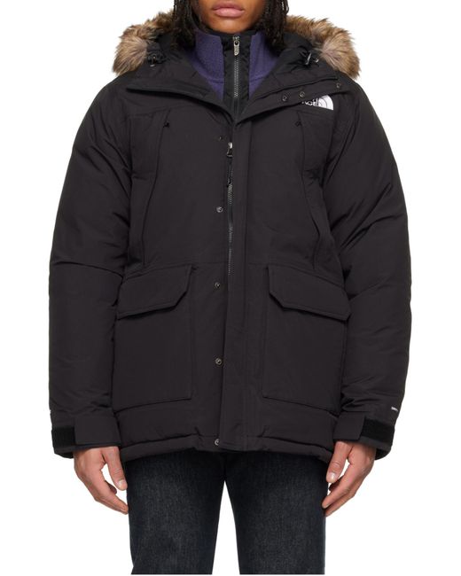 The North Face Black Fur-Trim Mcmurdo Parka for men