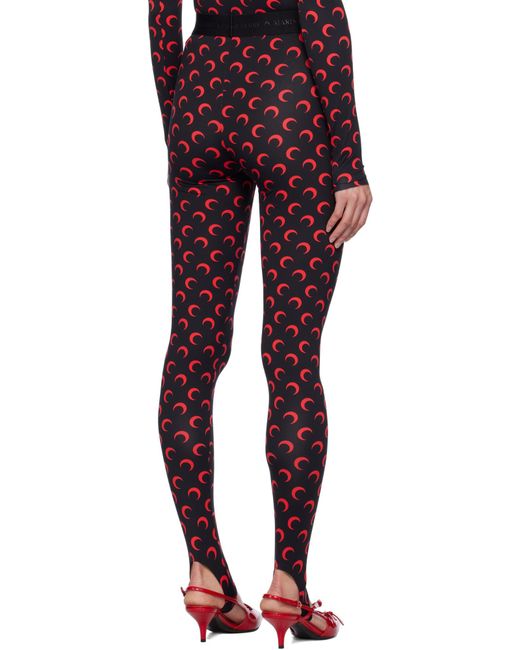 MARINE SERRE Purple Recycled Jersey Moon Stirrup Leggings