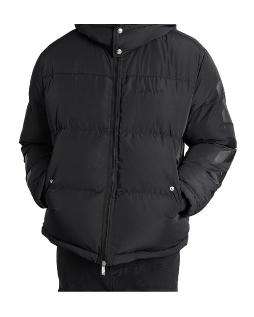Off-White c/o Virgil Abloh Black Zip-Up High Neck Jacket for men