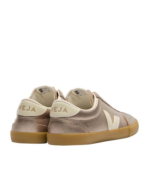 Veja Natural Metallic Low-Top Sneakers