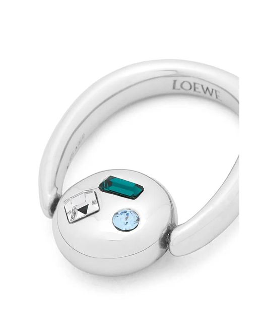 Loewe White Anagram Pebble Ring