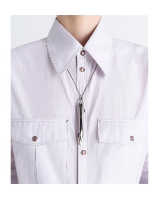 Lemaire White Aubock Pen-Pendant Necklace