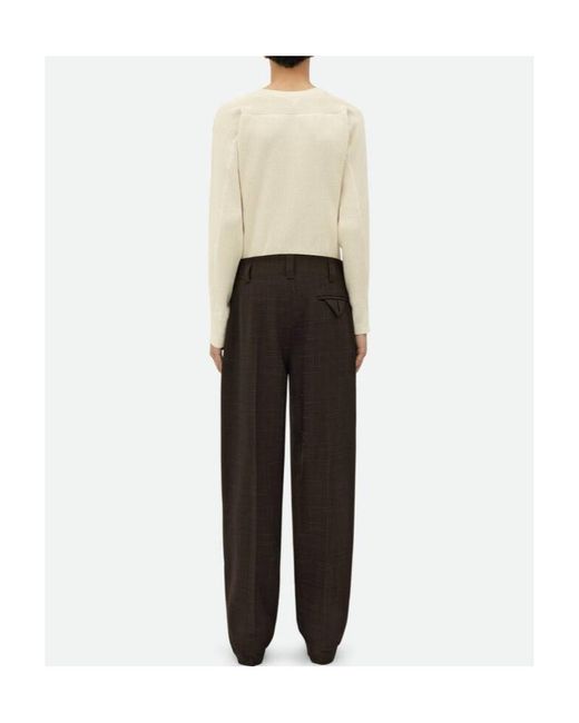 Bottega Veneta Black Criss-Cross Pleated Pants for men