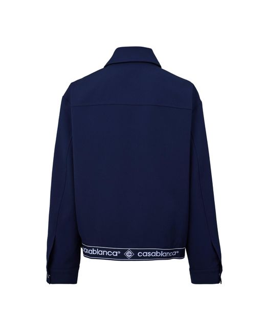Casablanca Blue Zipper Casual Jacket