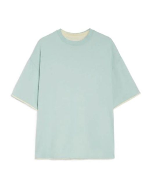 Jil Sander White Double Layer Crewneck T-Shirt for men
