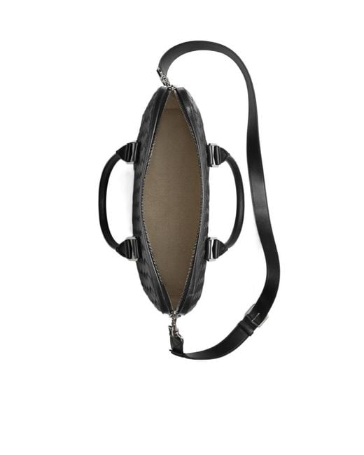 Bottega Veneta Black Slim Intrecciato Briefcase for men