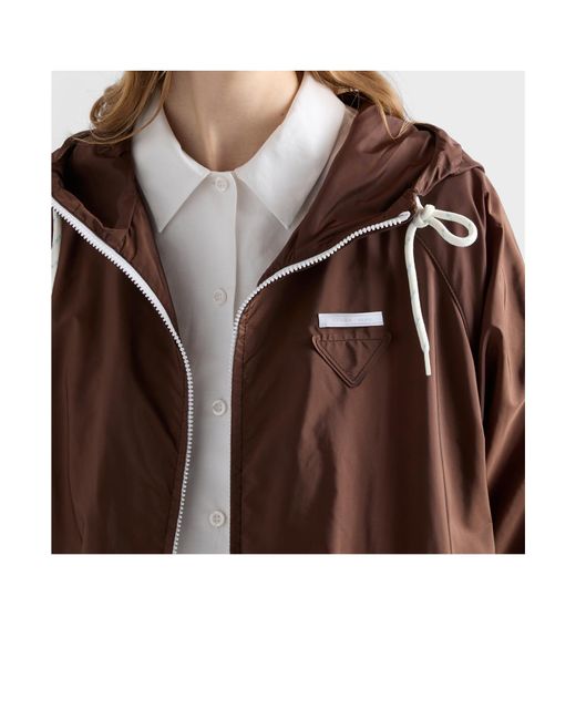 Prada Brown Lightweight Re-Nylon Raincoat