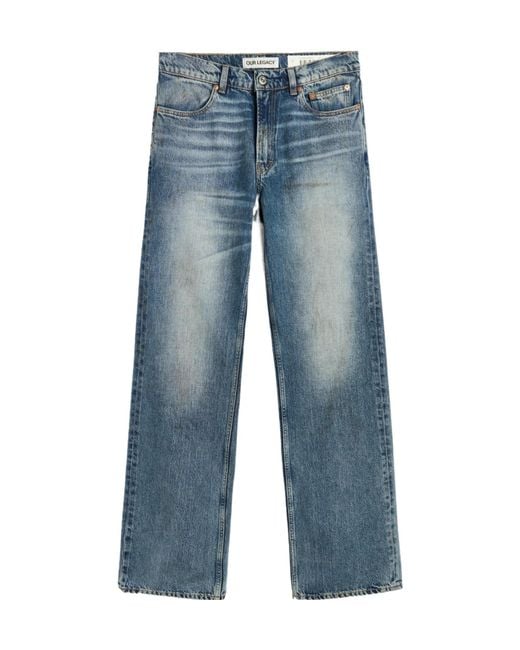 Our Legacy Blue Carlson Straight-Leg Jeans for men