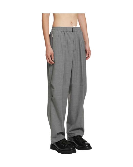 Herno Gray Laminar Relaxed Elastic-Waist Pants for men