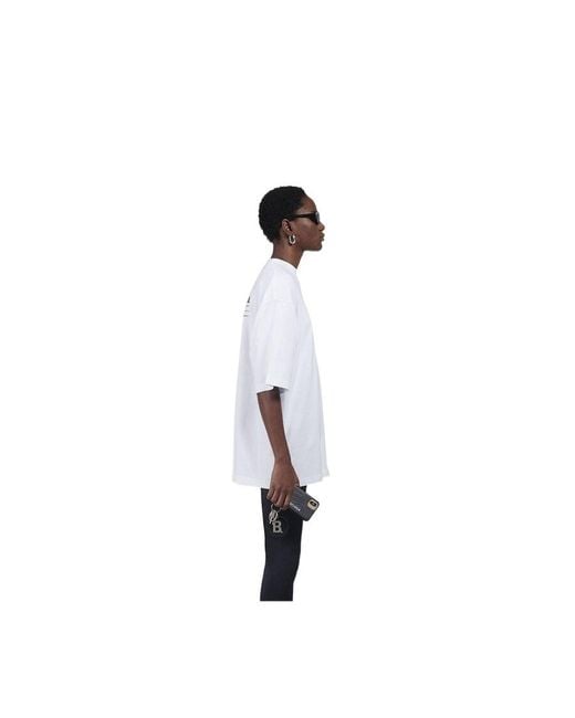 Balenciaga White T-Shirt Political Campaign Large Fit Da Donna