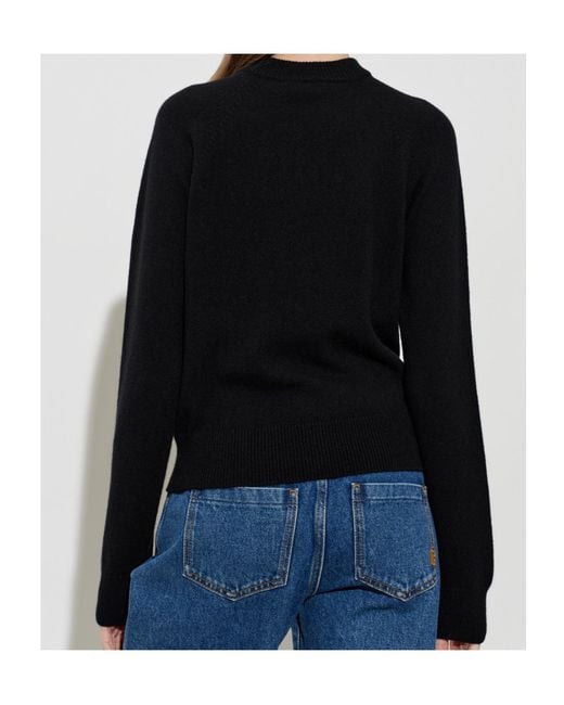 Balmain Blue Button-Detailed Knitted Sweater