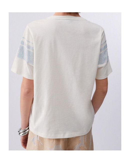 Liu Jo White T-Shirt With Rhinestones