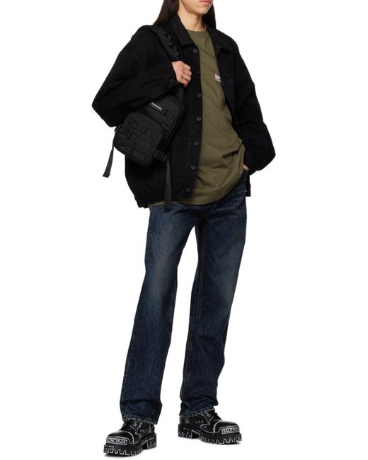 Balenciaga Black Oversized Fit Denim Jacket for men