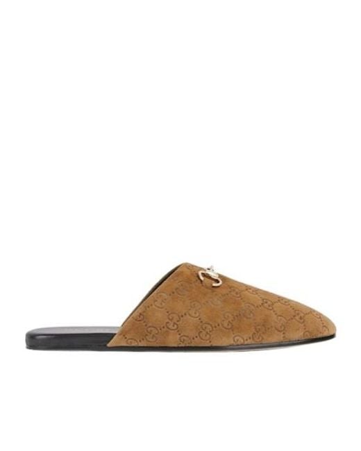Gucci Brown Horsebit Mules for men