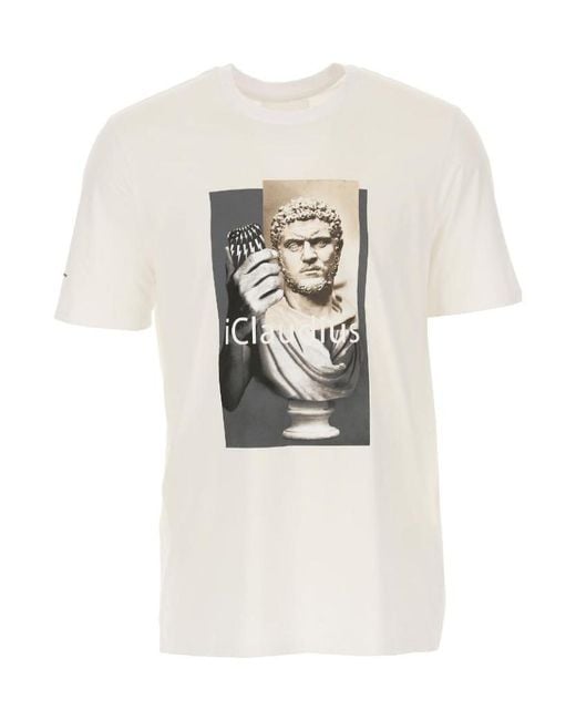Neil Barrett White Round-Necked T-Shirt for men
