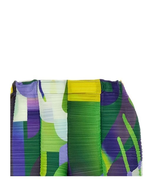 Pleats Please Issey Miyake Green Pleats Please Issey Miyake Playground Shorts