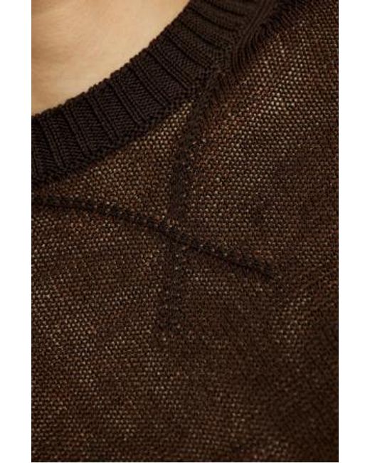 Jil Sander Black Knitted Crewneck T-Shirt