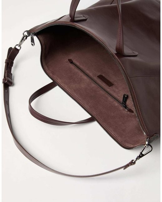 Brunello Cucinelli Brown Large Duo Shopper Bag
